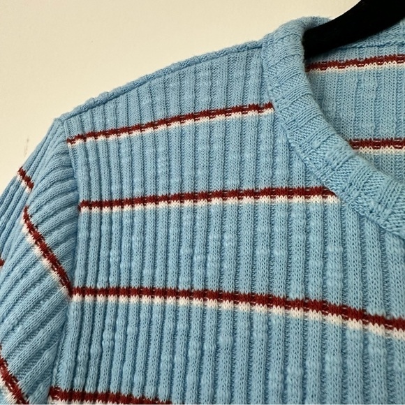 J. Crew Multi Striped Slim Perfect Ribbed Sweater Top Womens Large - Picture 4 of 9